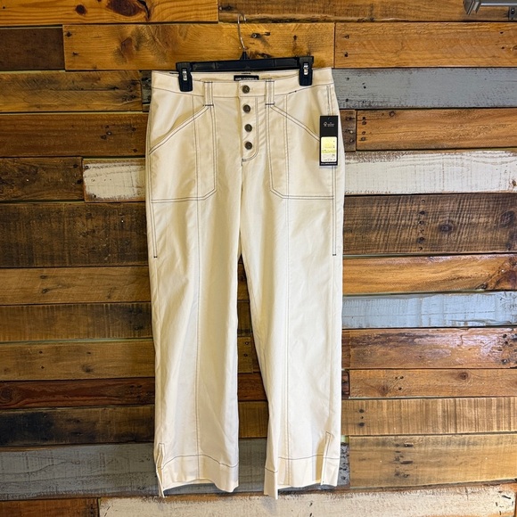 NWT KARL LAGERFELD Contrast Trim Wide Leg Coordinating Pants - Picture 7 of 10